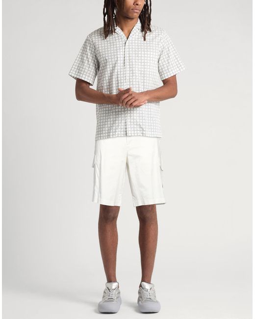 ARMANI EXCHANGE White Shorts & Bermuda Shorts for men