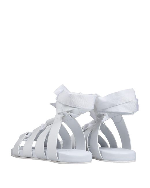 jil sander white sandals