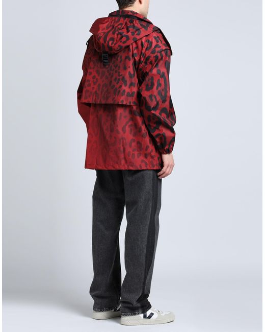 Dolce & Gabbana Red Overcoat & Trench Coat for men