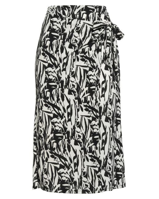 Patrizia Pepe White Ivory Midi Skirt Polyester, Elastane