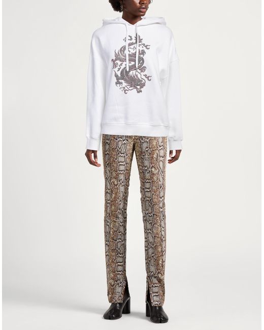 Maje White Sweatshirt Cotton, Elastane, Polyester