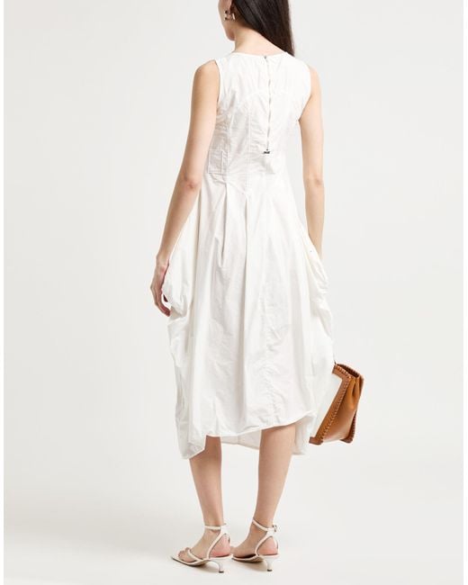 High White Midi-Kleid