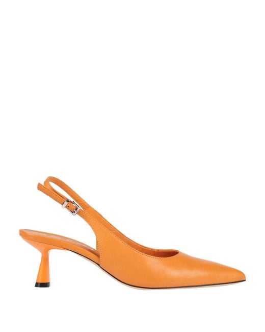 Evaluna Orange Pumps Leather