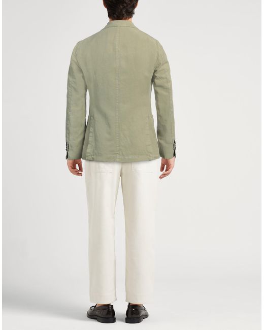 L.b.m. 1911 Green Sage Blazer Lyocell, Linen, Cotton for men