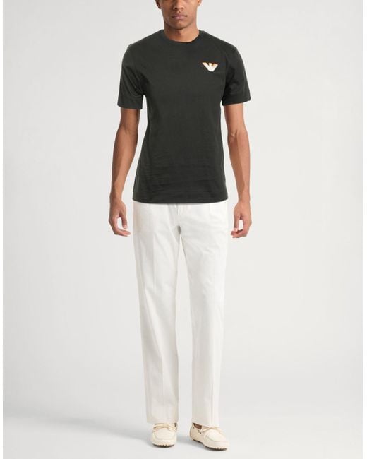 Emporio Armani Black Dark T-Shirt Cotton for men