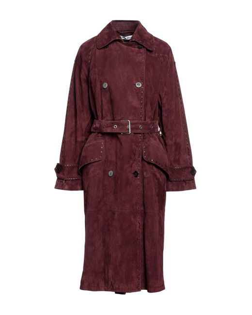 Acne Red Overcoat & Trench Coat