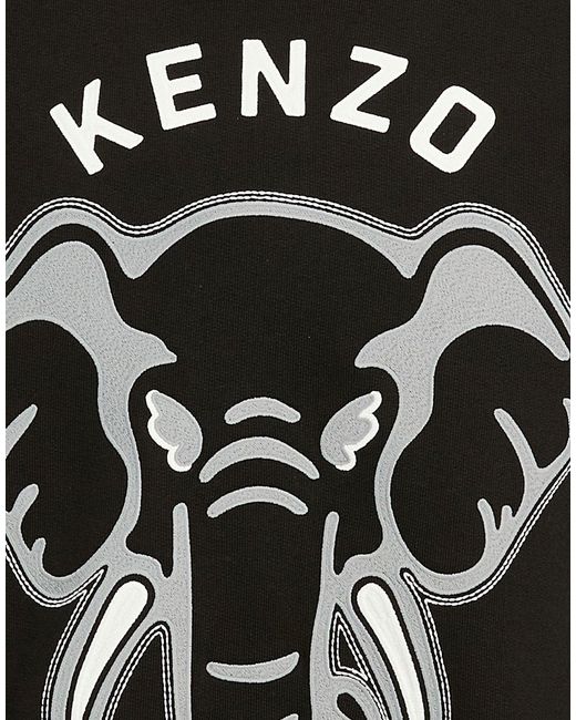 KENZO Black Sweatshirt Cotton, Elastane, Polyester for men
