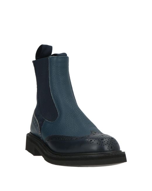 Tricker's Blue Ankle Boots Leather