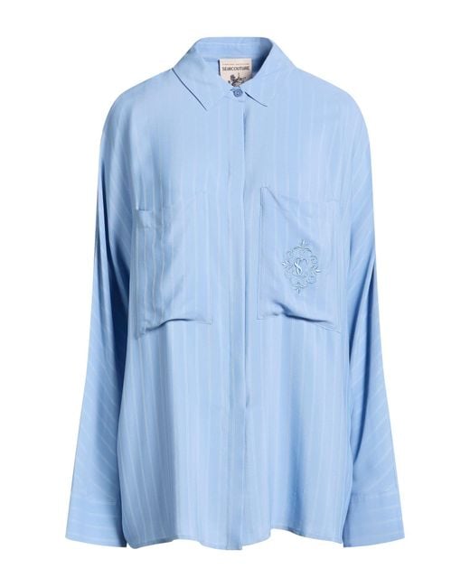 Semicouture Blue Sky Shirt Acetate, Silk, Polyester
