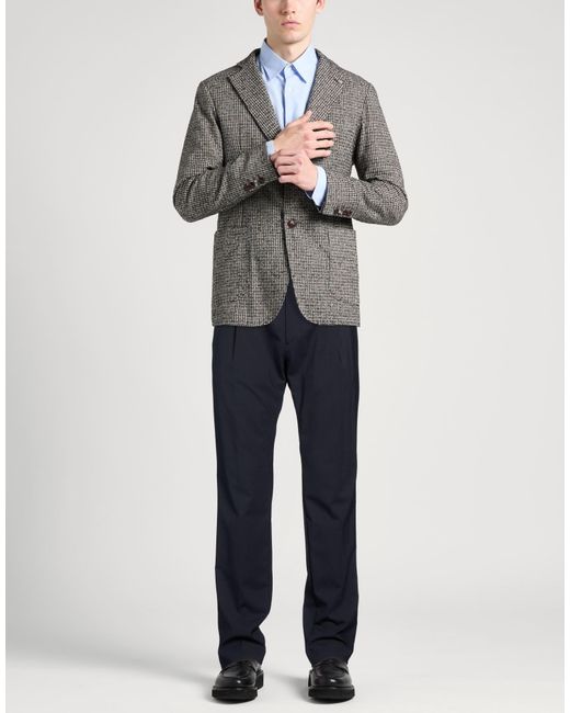 Lardini Blue Pants Wool, Elastane for men