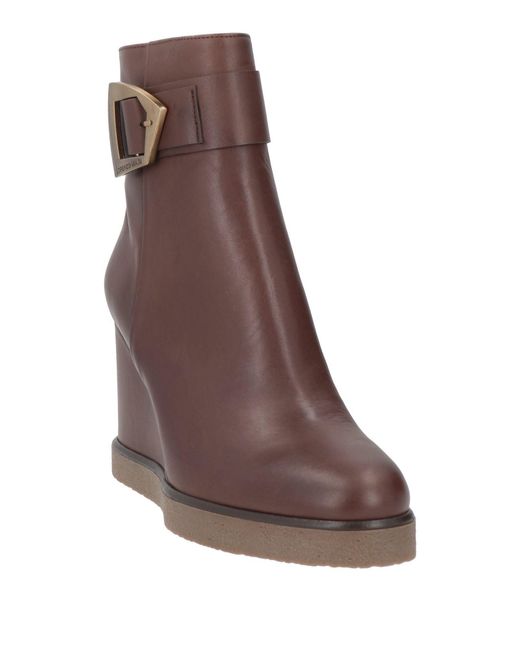 Lorenzo Mari Brown Ankle Boots Calfskin