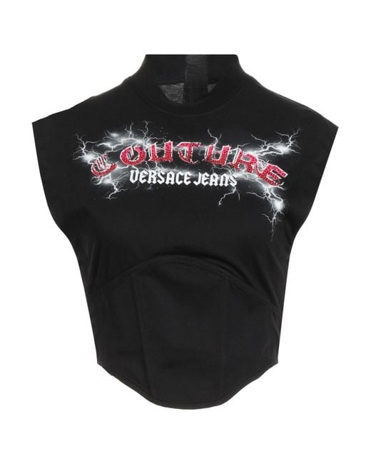 Versace Jeans Couture Black T-Shirt Cotton
