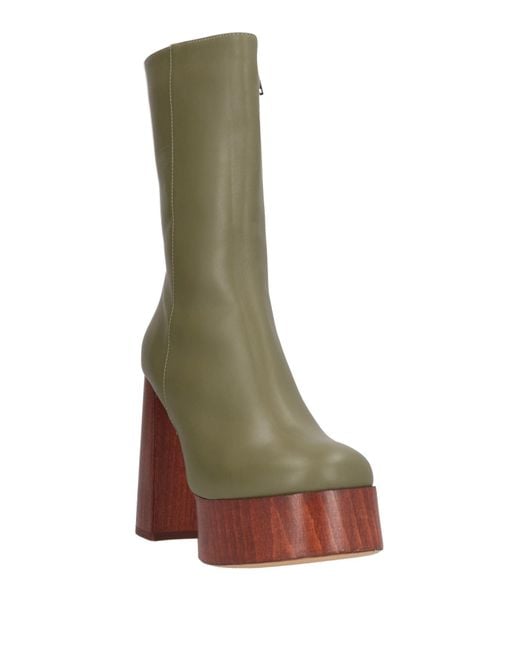 GIA RHW Green Ankle Boots