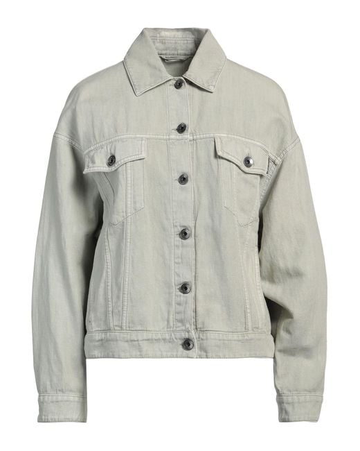 Brunello Cucinelli Gray Jacket Cotton, Linen, Brass