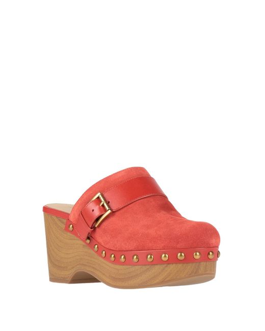 MICHAEL Michael Kors Red Mules & Clogs Leather