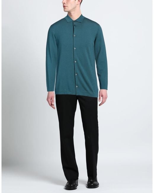 Zanone Blue By Slowear Shirt Virgin Wool, Polyamide for men