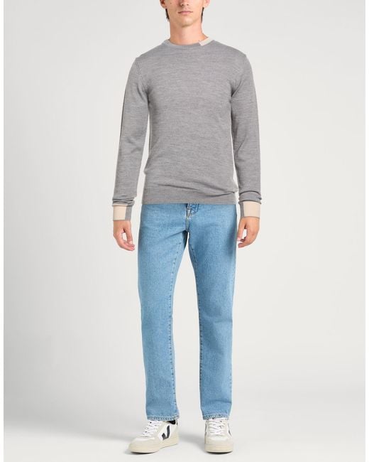 Manuel Ritz Gray Sweater Wool, Acrylic for men