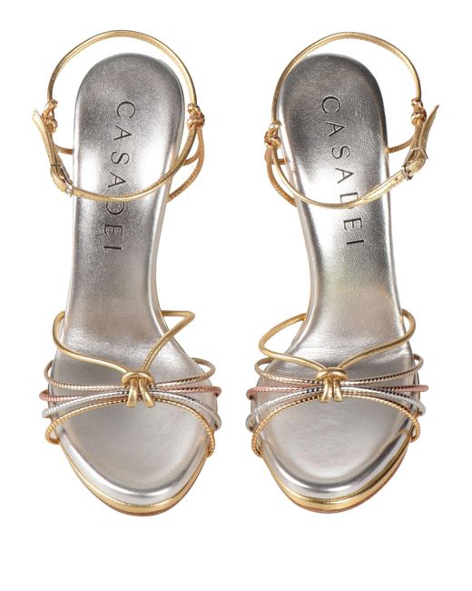 Casadei Metallic Sandals