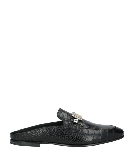 Giovanni Conti Black Mules & Clogs Leather for men