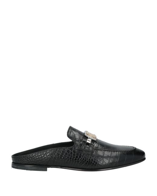 Giovanni Conti Black Mules & Clogs Leather for men