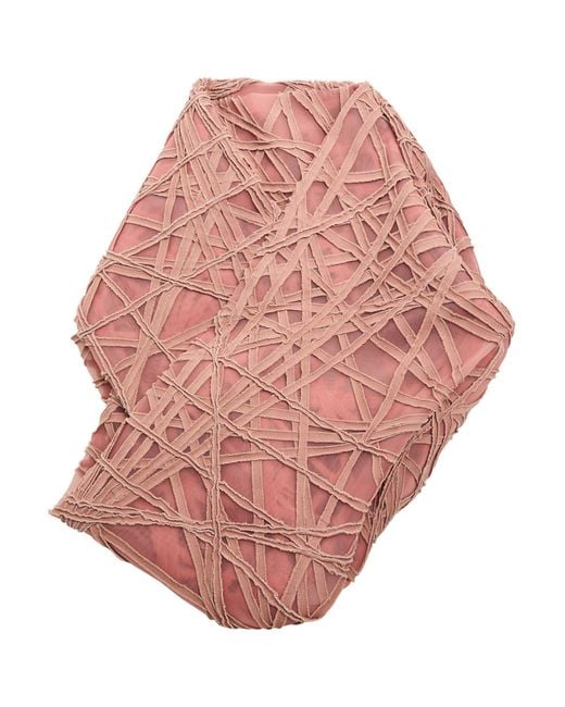 Rick Owens Pink Antique Rose Mini Dress Cotton