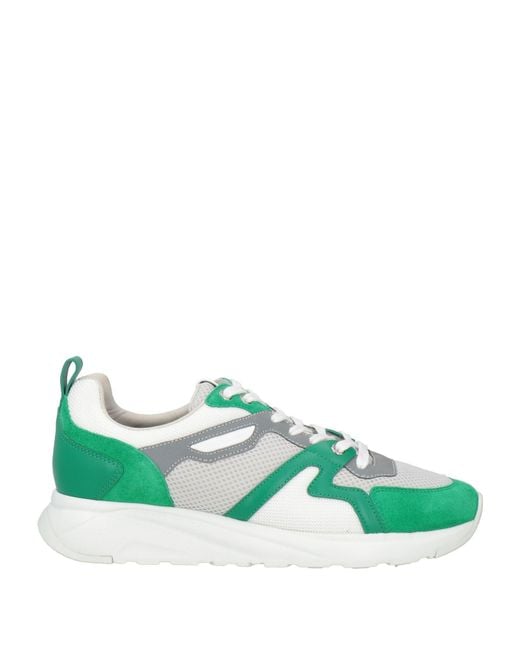 Jacob Cohen Green Sneakers Polyester, Leather, Synthetisches Material for men