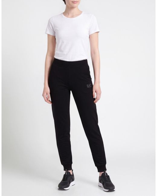 EA7 Black Pants Cotton, Modal, Elastane