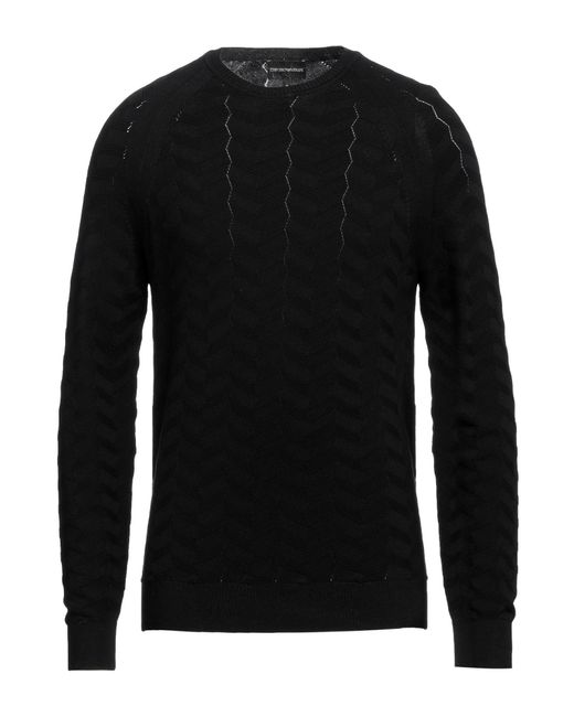 Emporio Armani Black Sweater for men