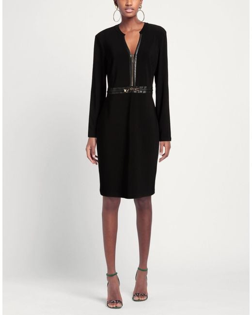 Joseph Ribkoff Black Midi Dress Polyester, Elastane