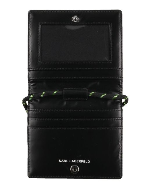 Karl Lagerfeld Black Document Holder Polyamide, Polyurethane for men