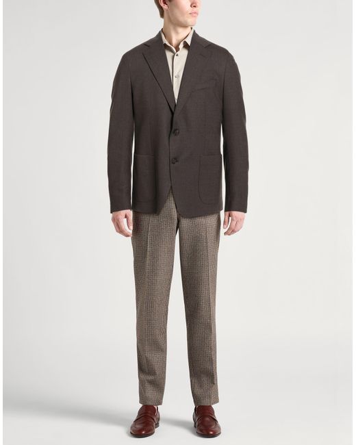 Brian Dales Black Dark Blazer Polyester, Wool, Elastane for men