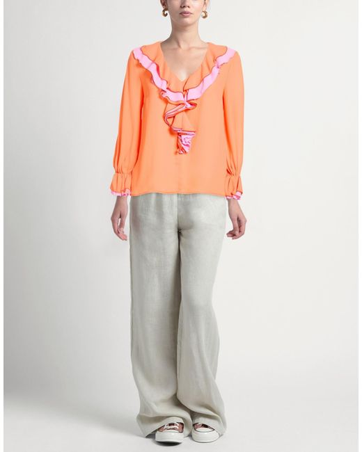 LUCKYLU  Milano Orange Top Polyester