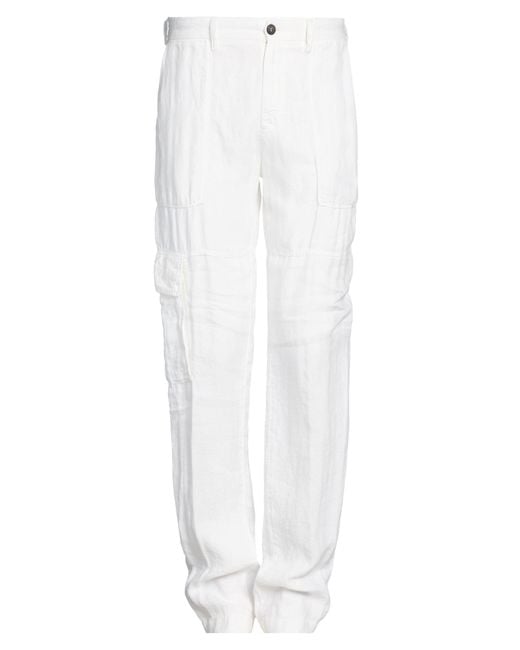 Eleventy White Pants Linen for men