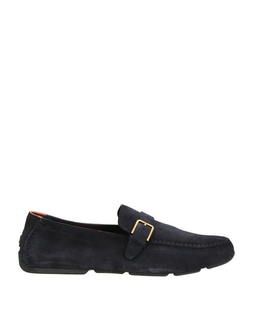 Santoni Black Loafers for men