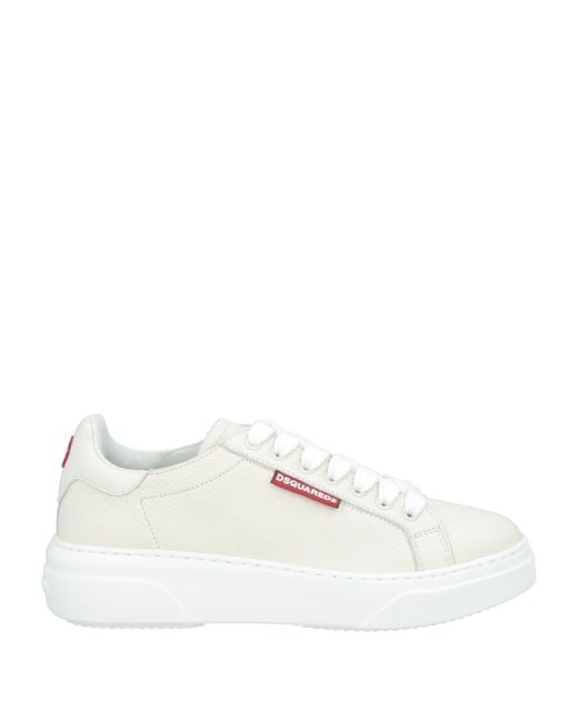 DSquared² White Ivory Sneakers Leather