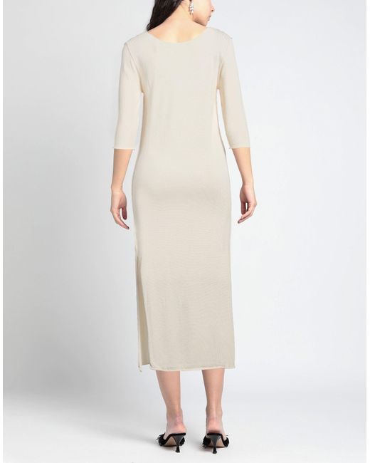 Soallure White Midi-Kleid