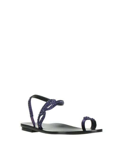 Giorgio Armani White Thong Sandal Textile Fibers