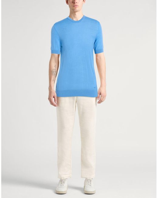 Emporio Armani Blue Sweaters for men
