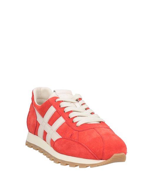 Hogan Red Sneakers Leather