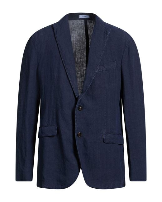 Boglioli Blue Midnight Blazer Linen for men