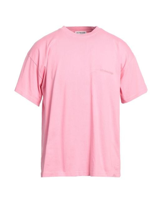 Balenciaga Pink T-shirt for men