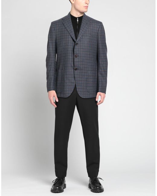 Sartorio Napoli Blue Blazer Virgin Wool for men
