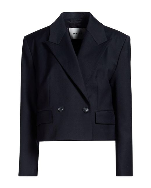 IVY & OAK Blue Midnight Blazer Recycled Polyester, Wool, Elastane