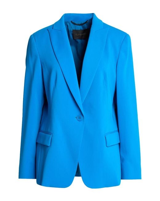 Elena Miro Blue Azure Blazer Polyester, Elastane