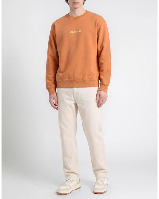 Capsule Orange Sweatshirt Recycled Cotton for men