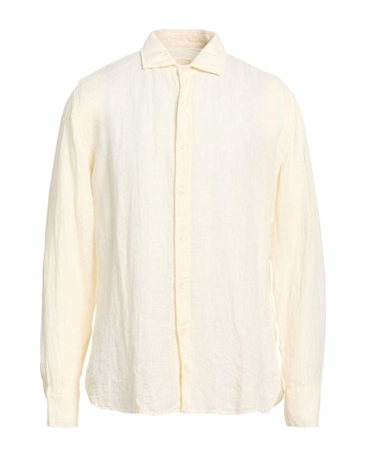 120% Lino White Shirt Linen for men