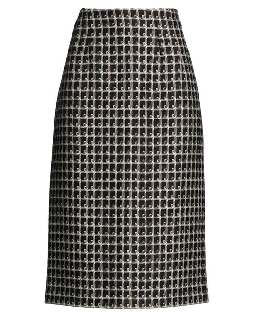 Alberta Ferretti Black Midi Skirt Acrylic, Wool, Acetate, Polyester