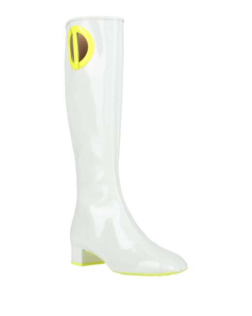 Dior White Boot Leather
