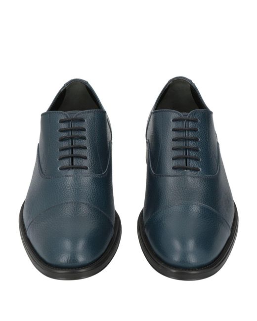 Tod’s Mens Leather Lace Up Shoes- Navy Blue Tods Men main image 2