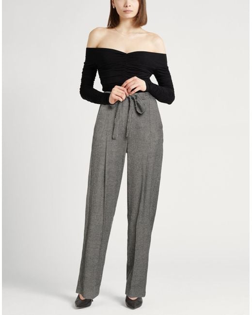 Alysi Gray Chocolat Pants Virgin Wool